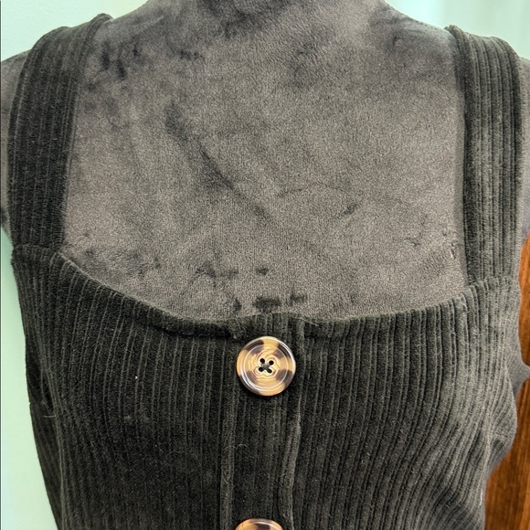 No Boundaries Black Button-Front Midi Dress - Picture 3 of 4